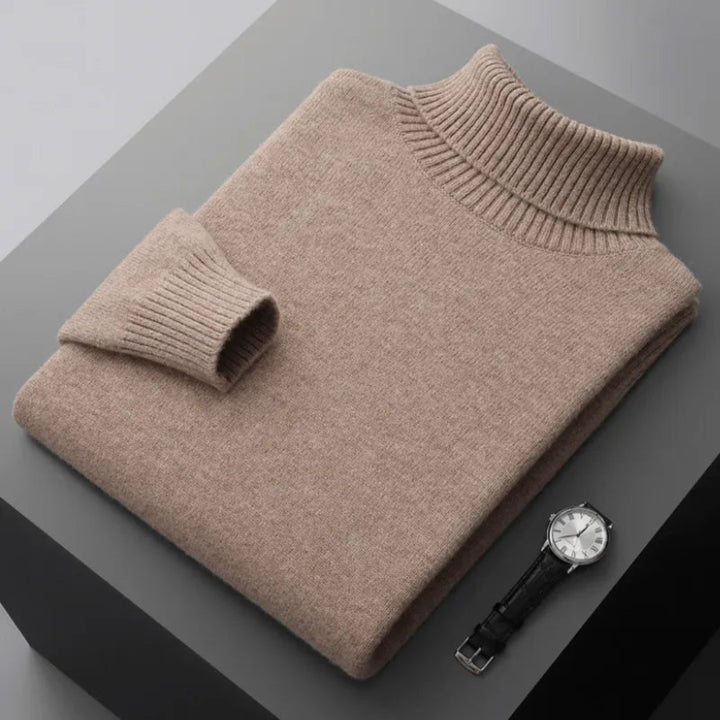 Glen Turtleneck Cashmere Sweater