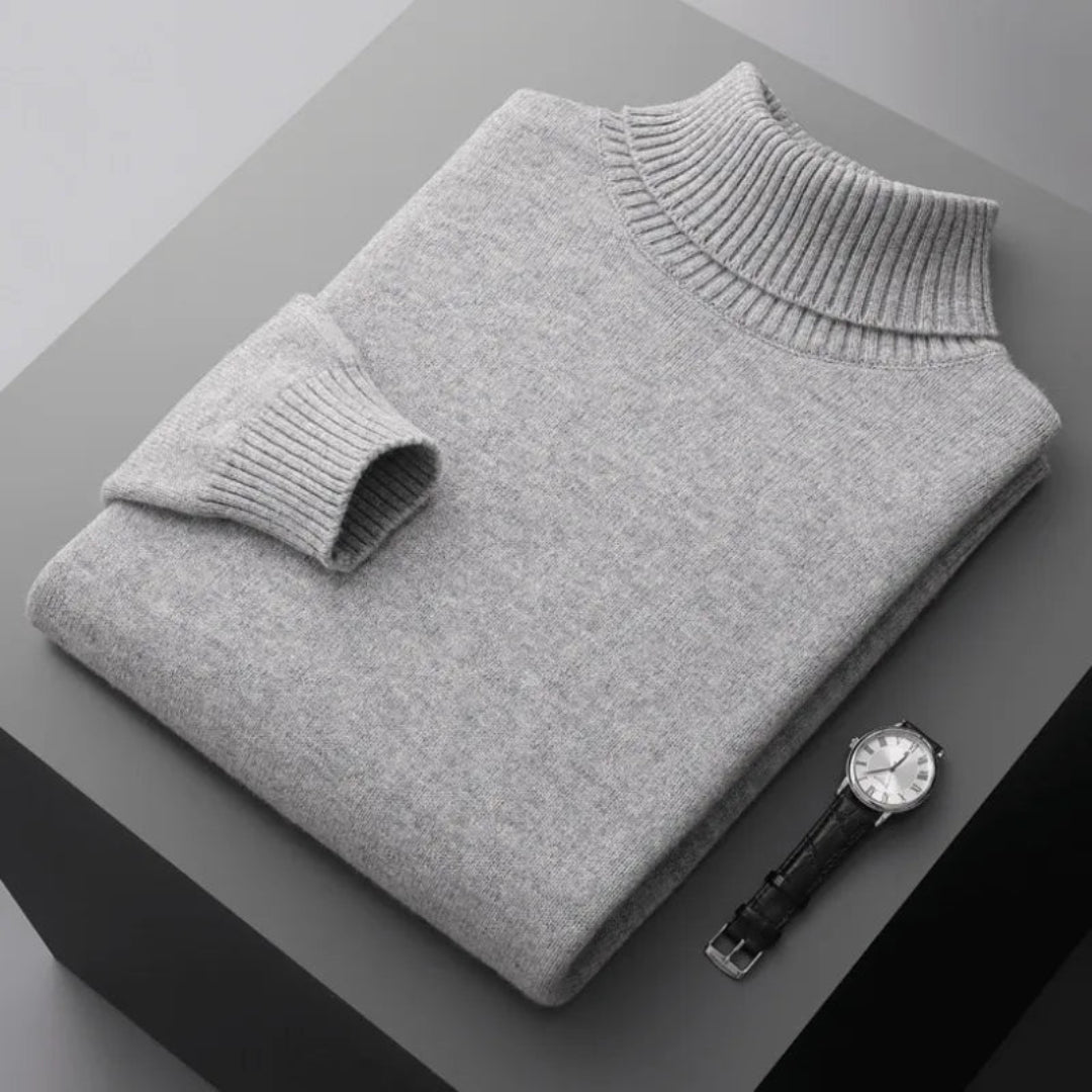 Glen Turtleneck Cashmere Sweater