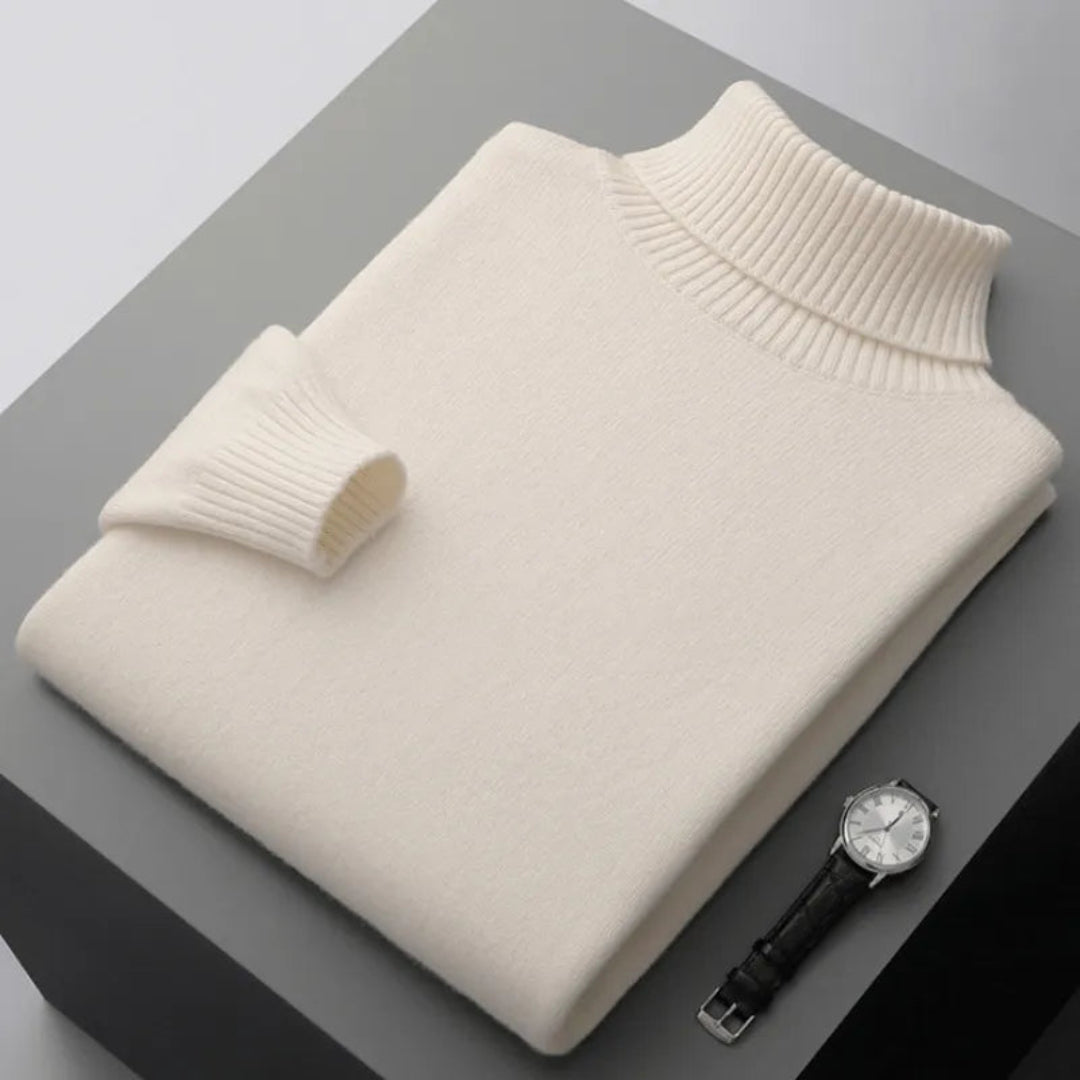 Glen Turtleneck Cashmere Sweater