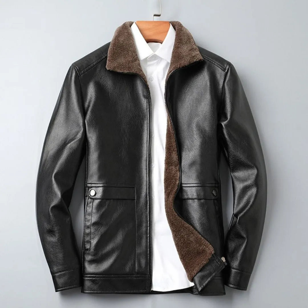 Henry Fleece-Lined Leather Jacket