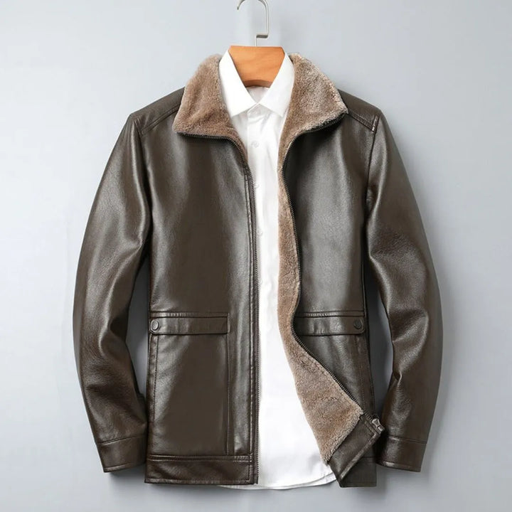 Henry Fleece-Lined Leather Jacket