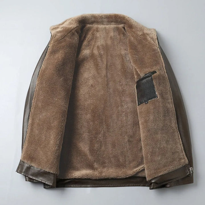 Henry Fleece-Lined Leather Jacket