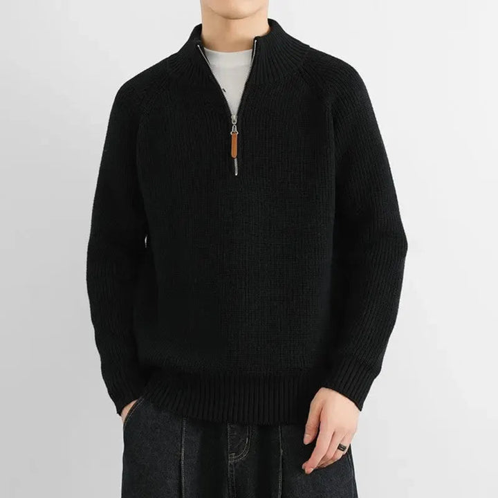 Henry Ribbed Half-Zip Knit Sweater