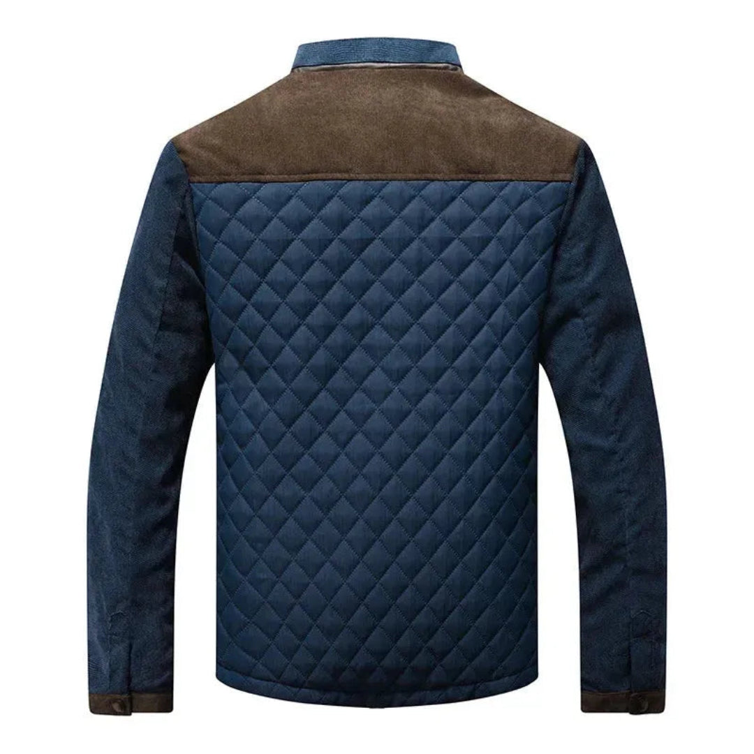 Hudson Quilted Contrast Collar Jacket