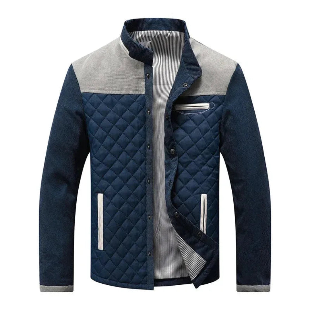 Hudson Quilted Contrast Collar Jacket