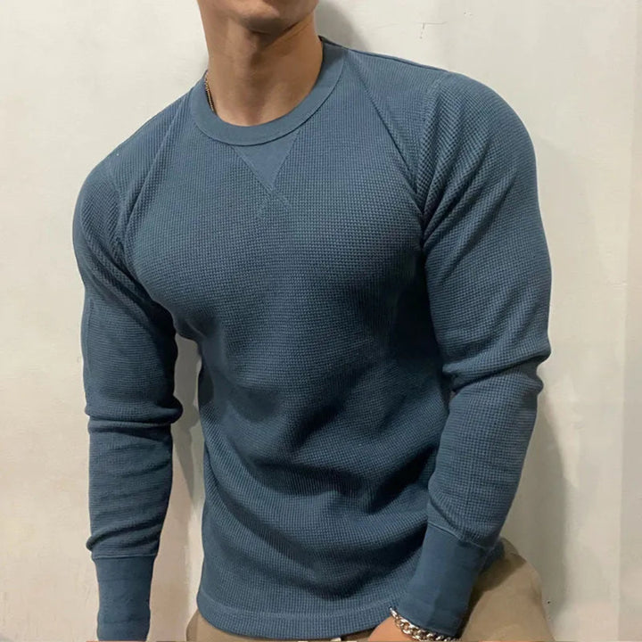 Hudson Waffle-Knit Muscle Sweatshirt
