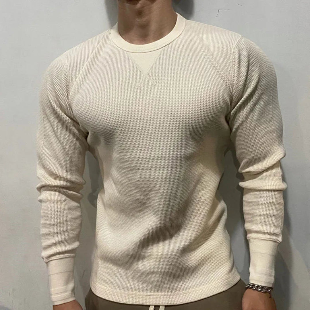 Hudson Waffle-Knit Muscle Sweatshirt