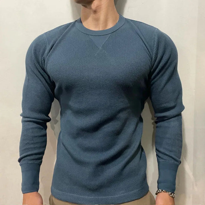 Hudson Waffle-Knit Muscle Sweatshirt