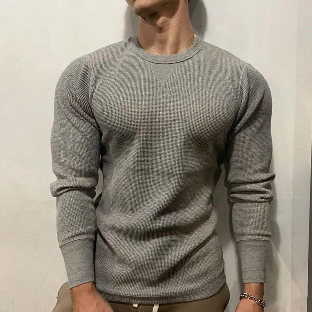 Hudson Waffle-Knit Muscle Sweatshirt