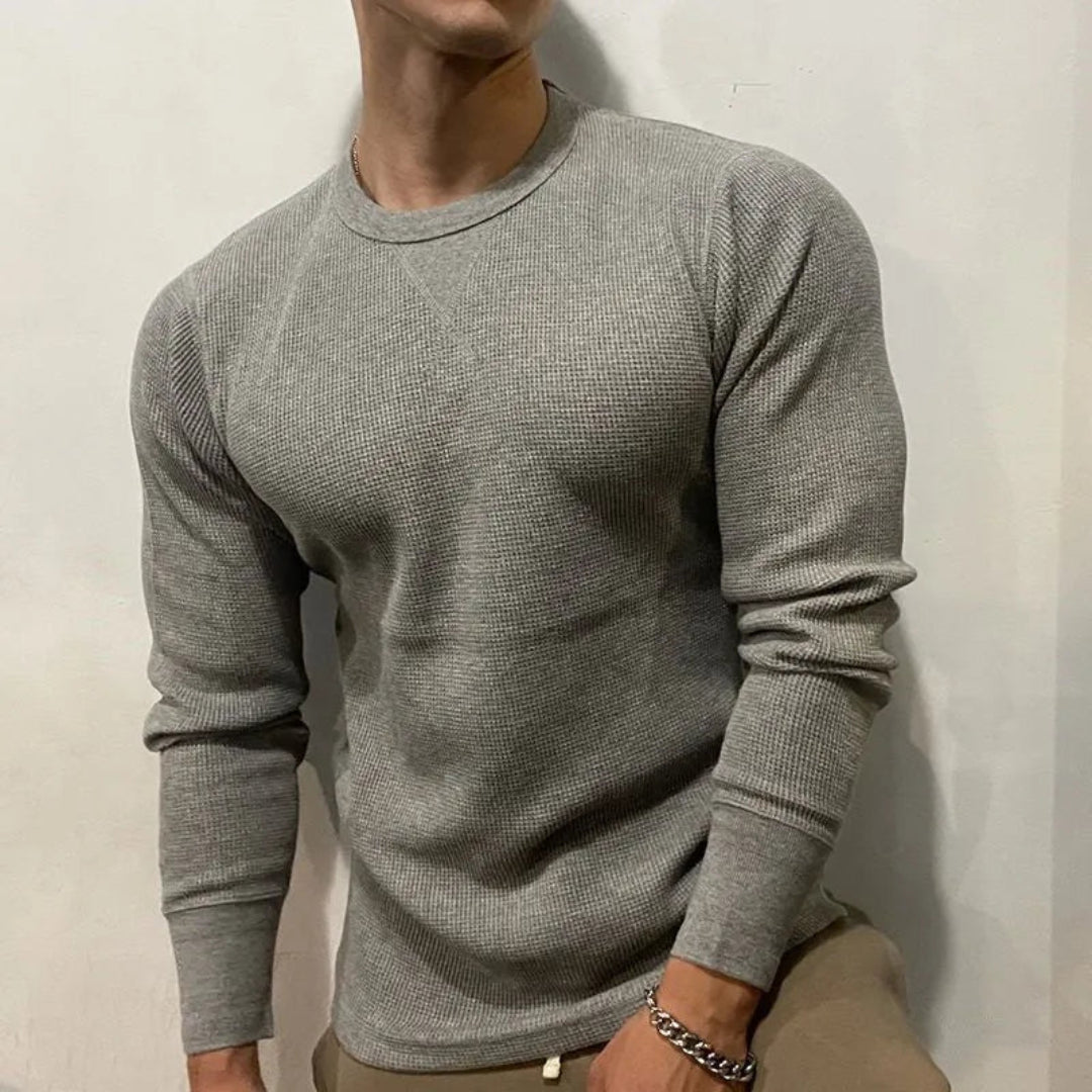 Hudson Waffle-Knit Muscle Sweatshirt