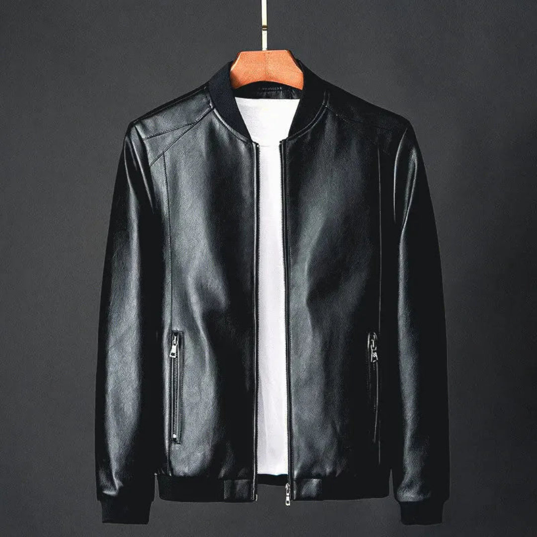 Stefano Leather Bomber Jacket