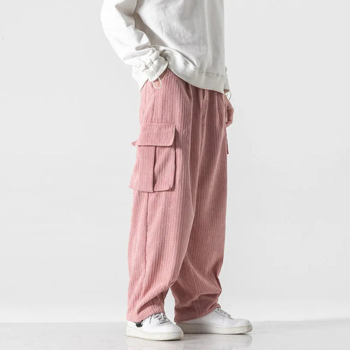 Jeremiah Wide-Leg Corduroy Cargo Pants