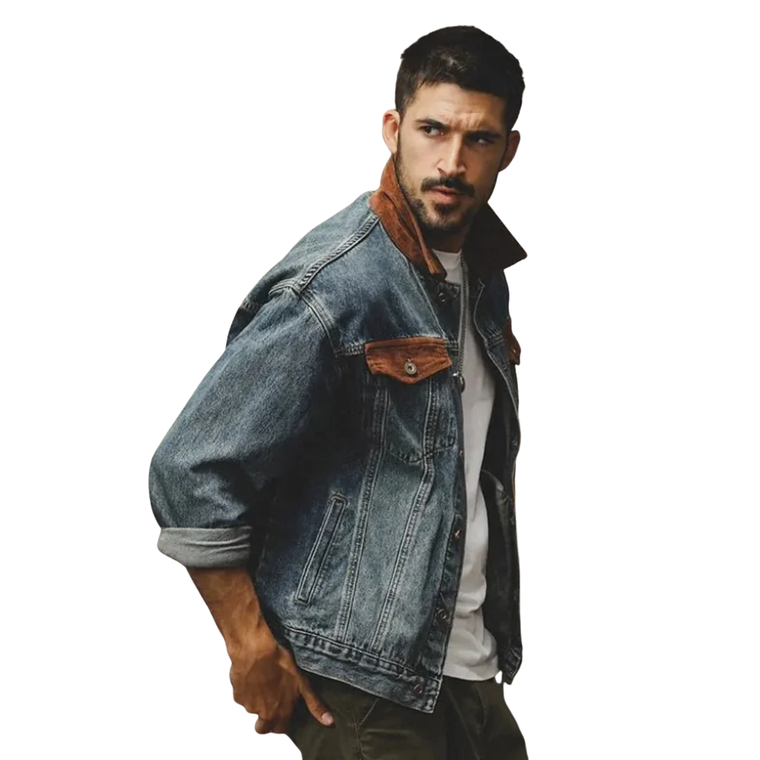 LS | Bernard Vintage Denim Jacket Lion Style