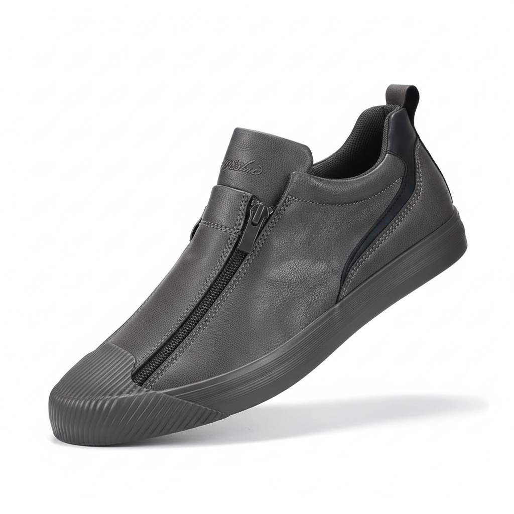 LS | Emilio Noir Leather Sneakers