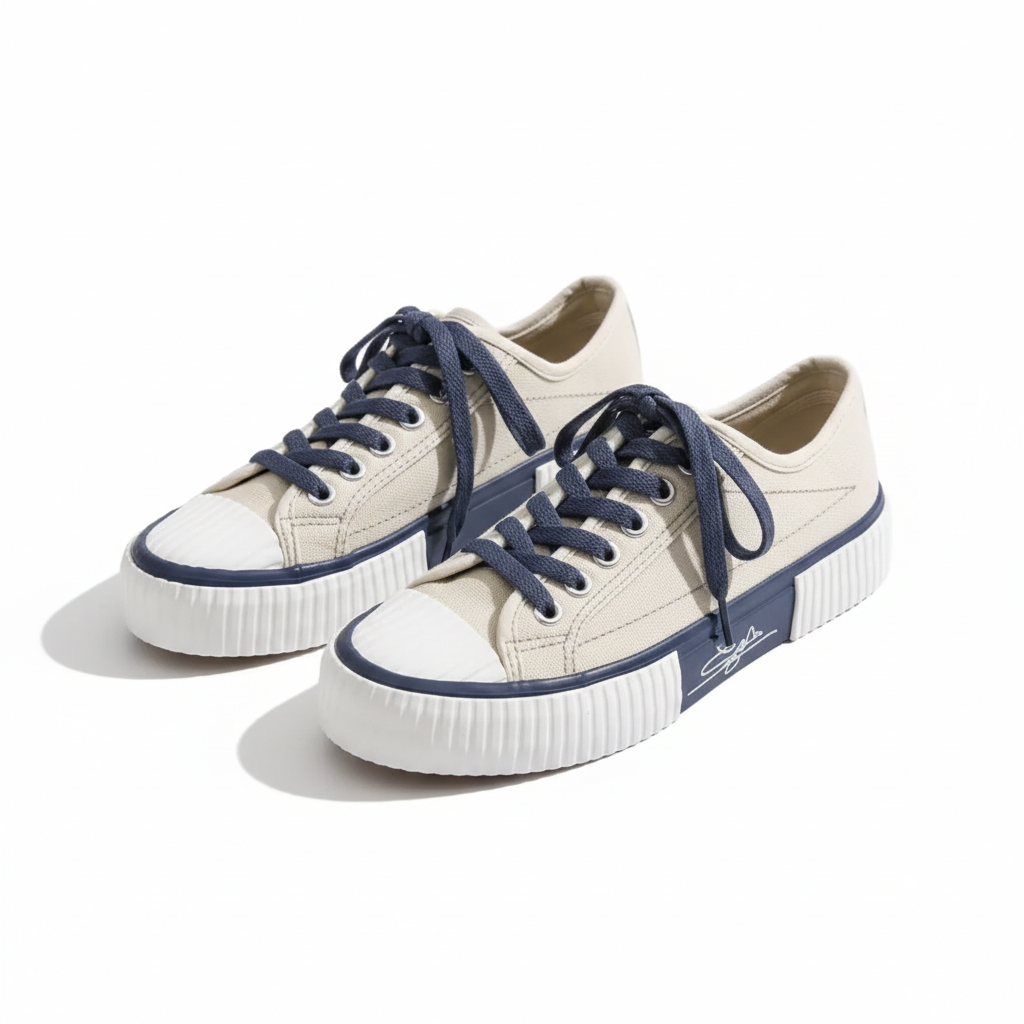 LS | Harper Two-Tone Canvas Sneakers Lion Style