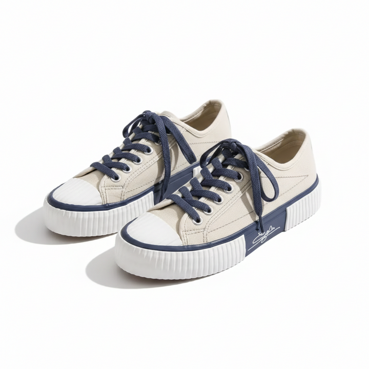 LS | Harper Two-Tone Canvas Sneakers Lion Style