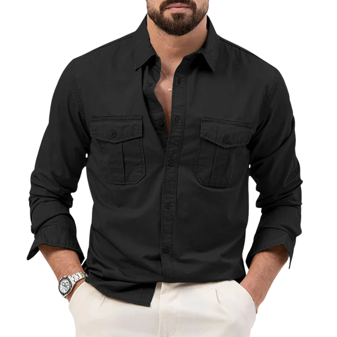 LS | Men Dual Pocket Long Sleeves Lion Style