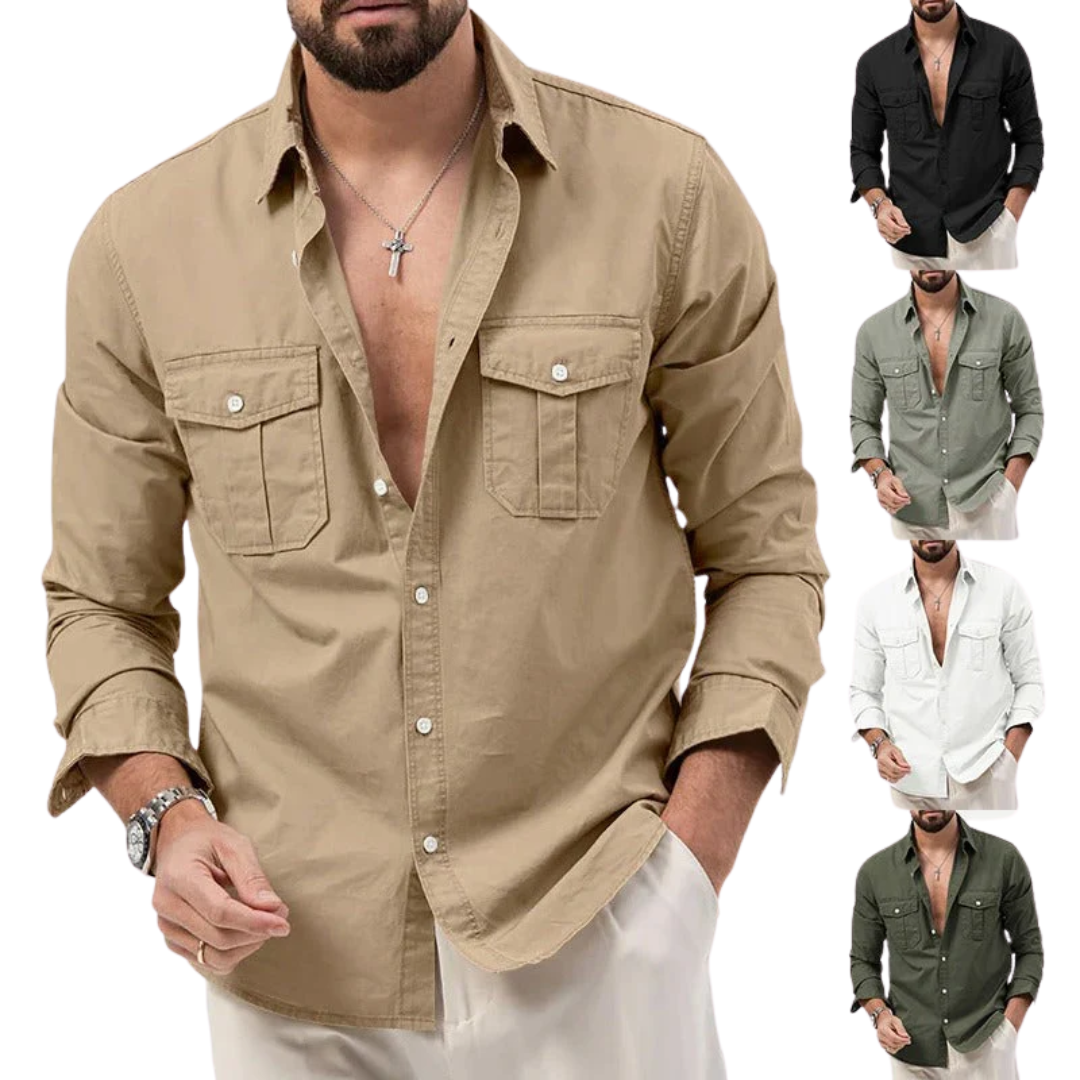 LS | Men Dual Pocket Long Sleeves Lion Style