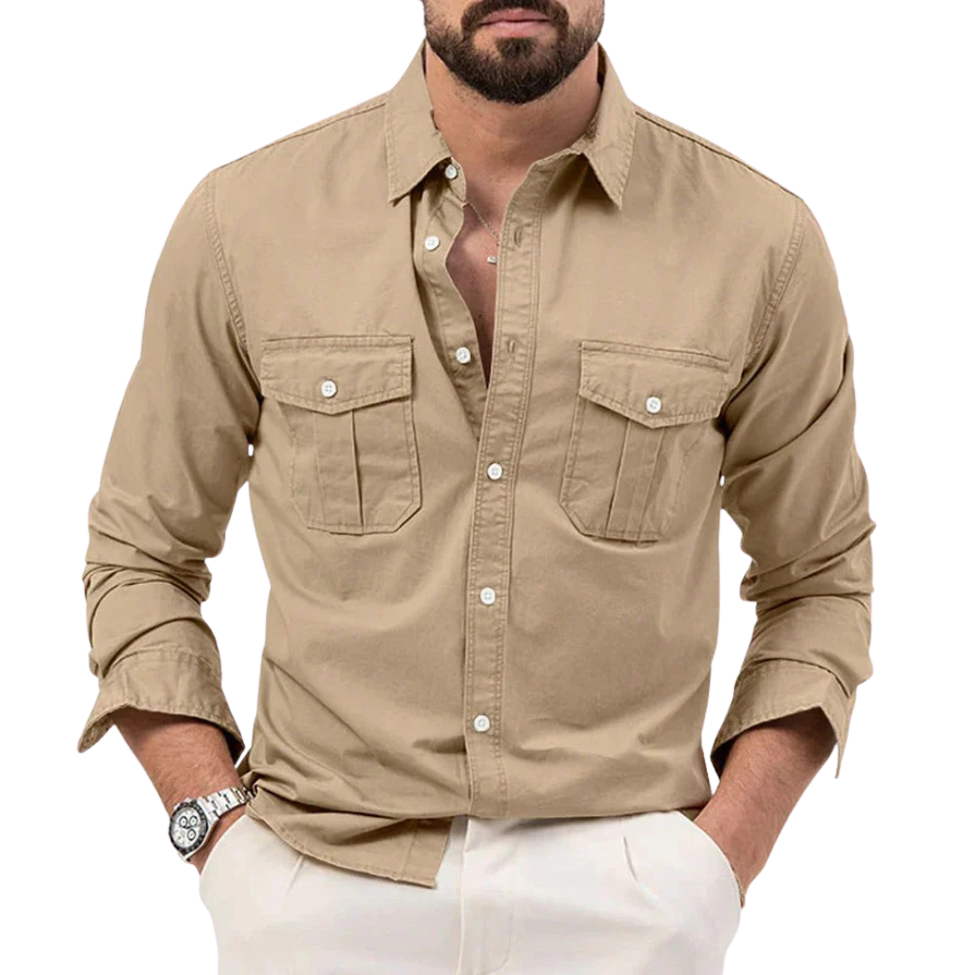 LS | Men Dual Pocket Long Sleeves Lion Style