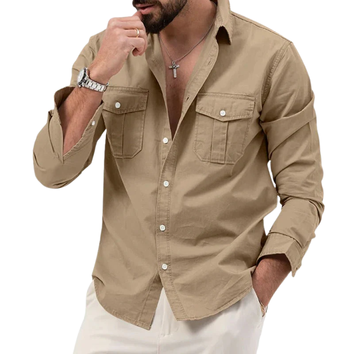 LS | Men Dual Pocket Long Sleeves Lion Style