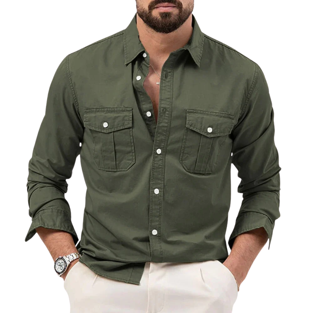 LS | Men Dual Pocket Long Sleeves Lion Style