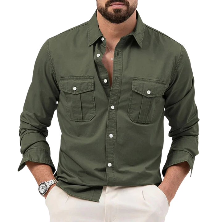 LS | Men Dual Pocket Long Sleeves Lion Style