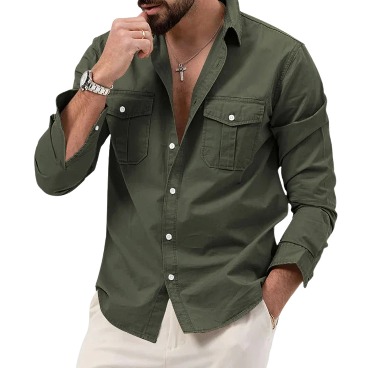LS | Men Dual Pocket Long Sleeves Lion Style