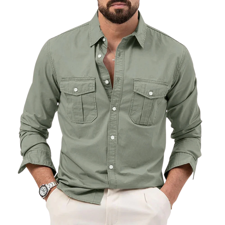 LS | Men Dual Pocket Long Sleeves Lion Style