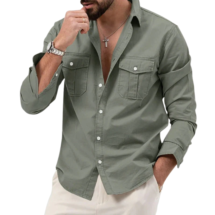 LS | Men Dual Pocket Long Sleeves Lion Style