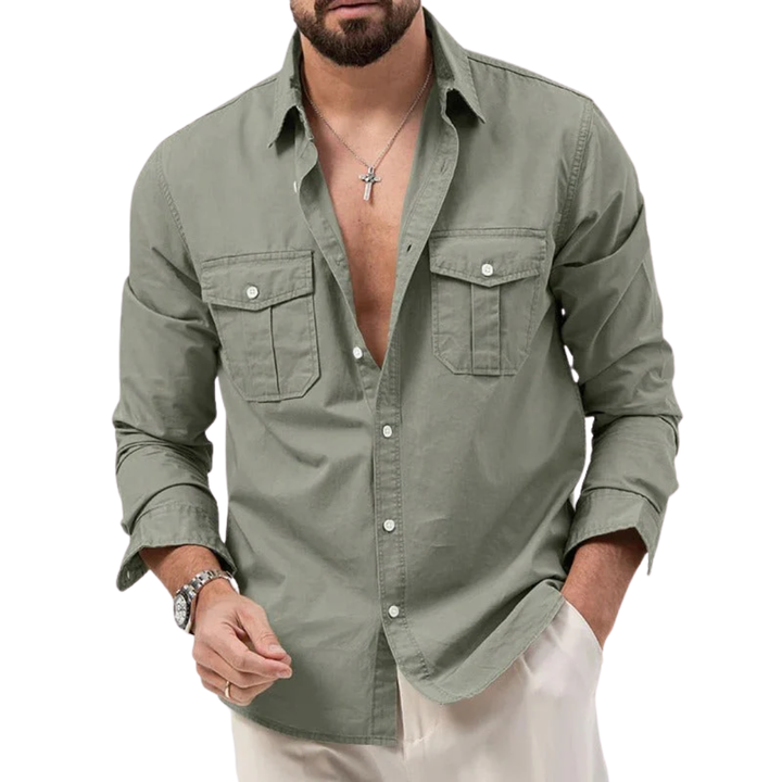 LS | Men Dual Pocket Long Sleeves Lion Style