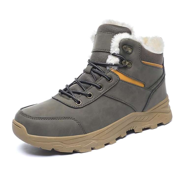 LS | Men Fur Lined Non-Slip Winter Boots Lion Style