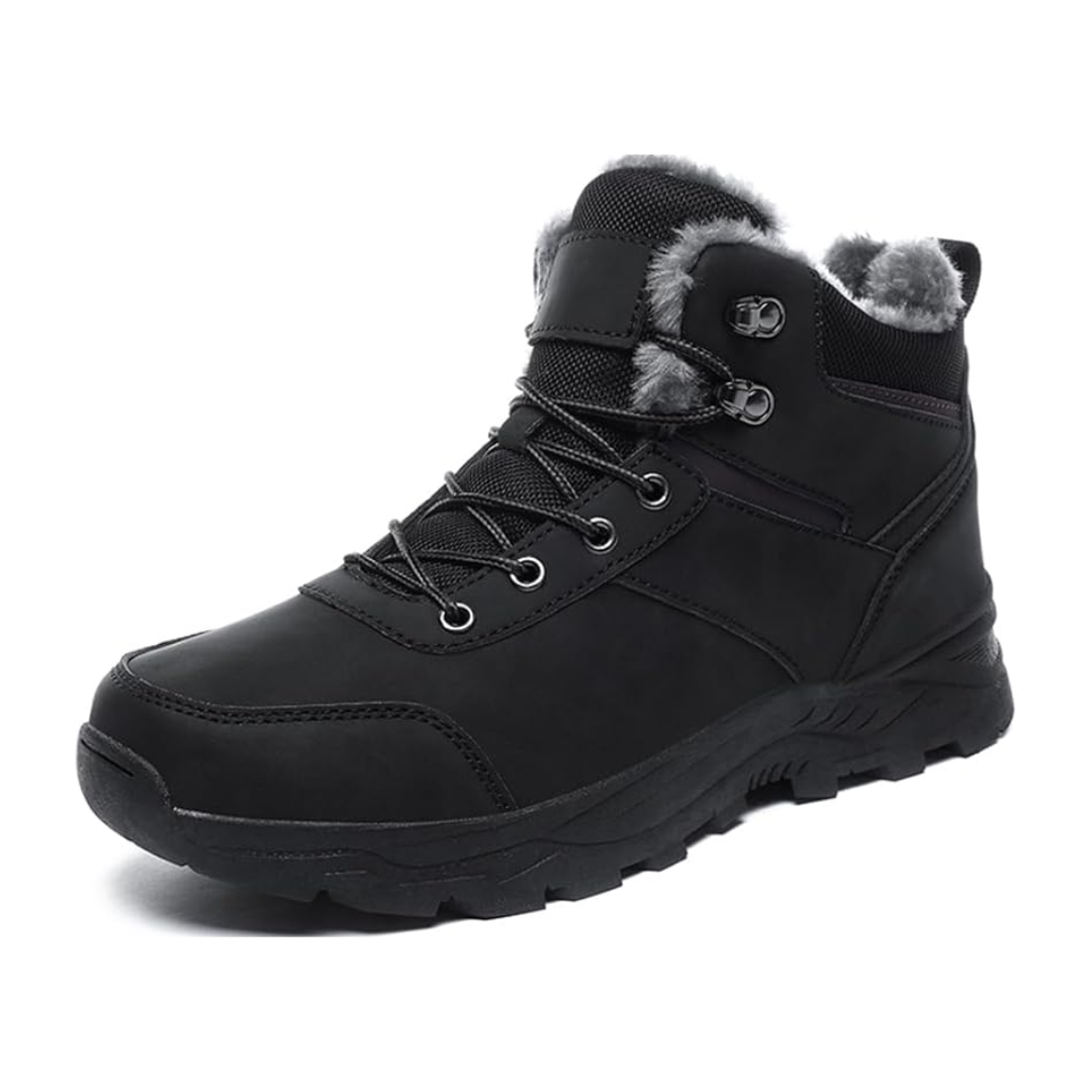 LS | Men Fur Lined Non-Slip Winter Boots Lion Style