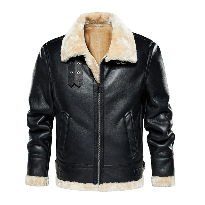 LS | Men Shearling Leather Aviator Jacket