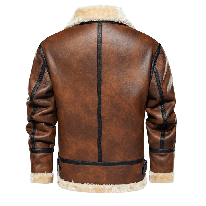LS | Men Shearling Leather Aviator Jacket
