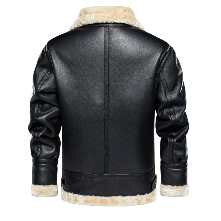 LS | Men Shearling Leather Aviator Jacket