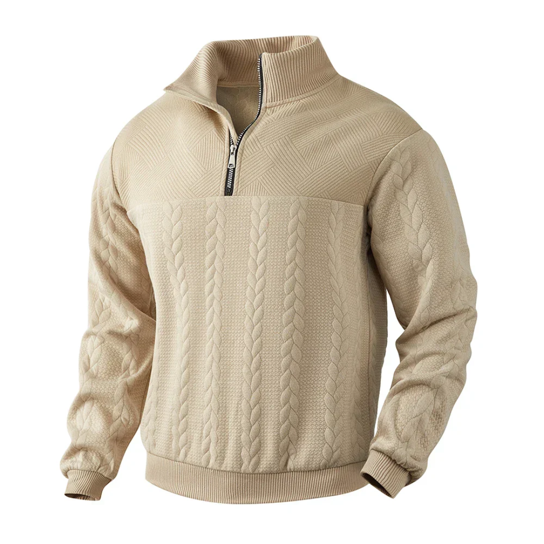 LS | Men’s Quarter Zip Pattern Pullover Lion Style