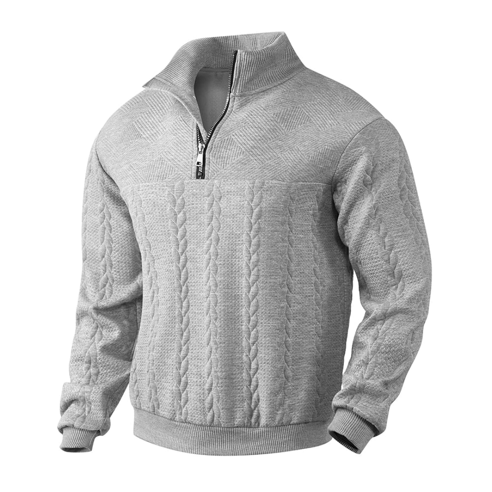 LS | Men’s Quarter Zip Pattern Pullover Lion Style