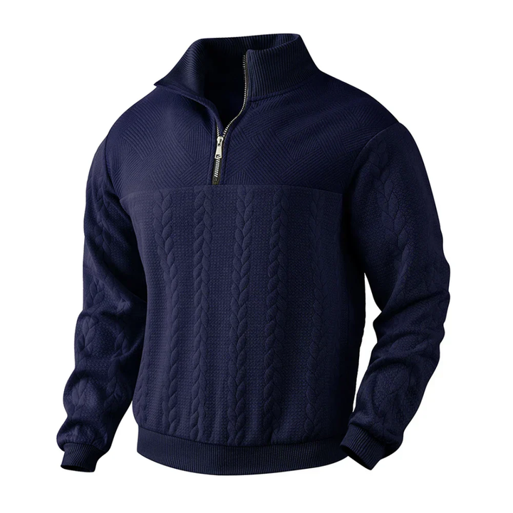 LS | Men’s Quarter Zip Pattern Pullover Lion Style
