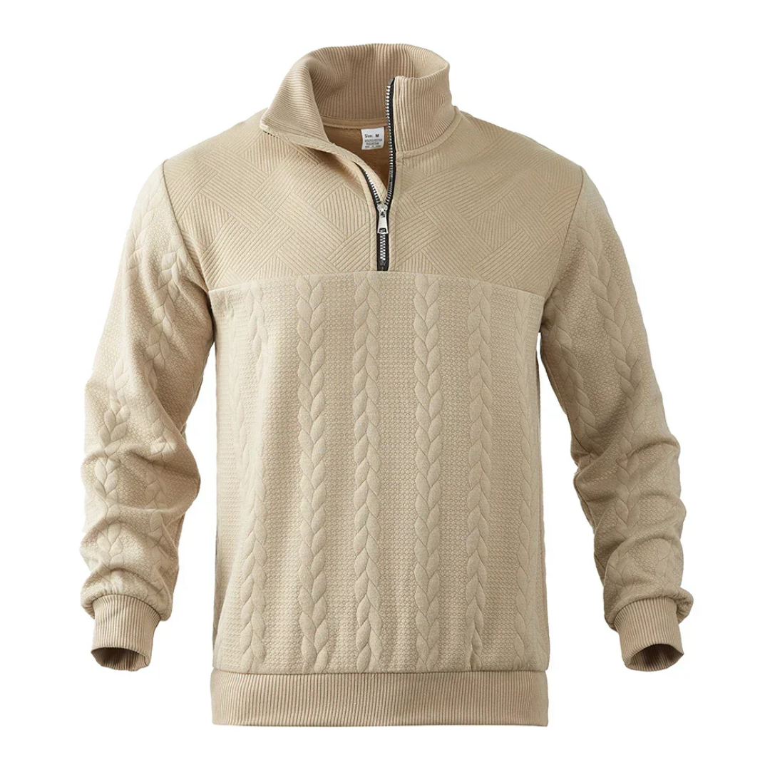 LS | Men’s Quarter Zip Pattern Pullover Lion Style