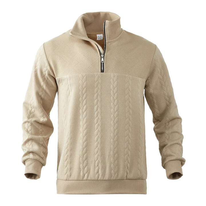 LS | Men’s Quarter Zip Pattern Pullover Lion Style