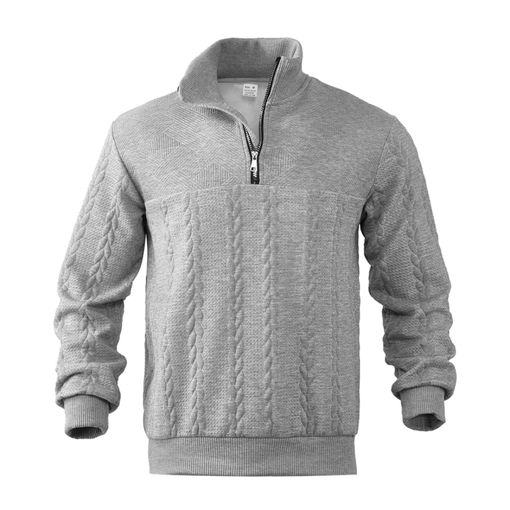 LS | Men’s Quarter Zip Pattern Pullover Lion Style
