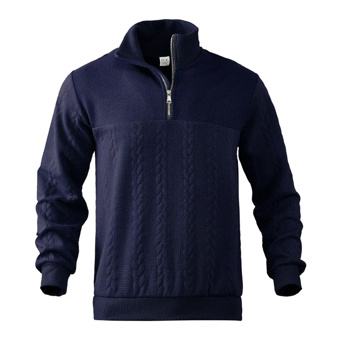 LS | Men’s Quarter Zip Pattern Pullover Lion Style