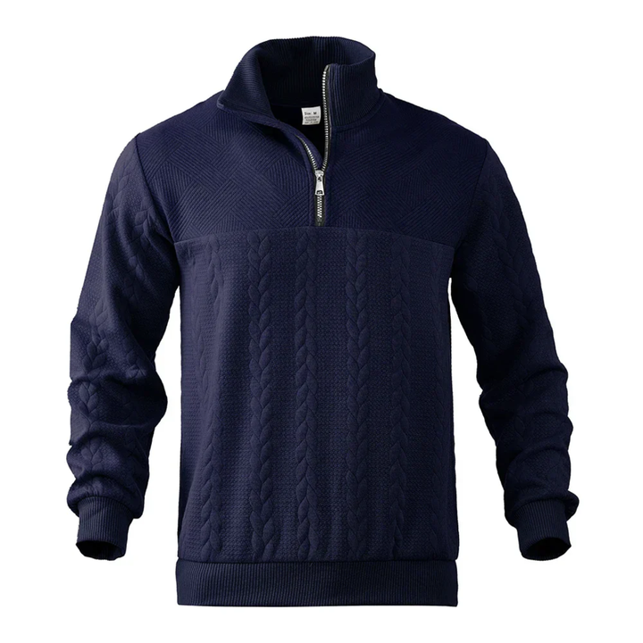 LS | Men’s Quarter Zip Pattern Pullover Lion Style