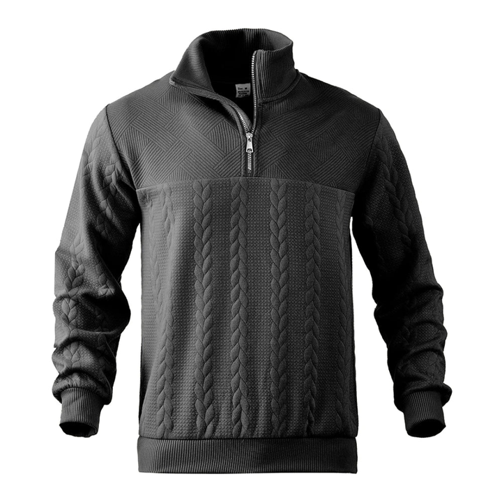 LS | Men’s Quarter Zip Pattern Pullover Lion Style