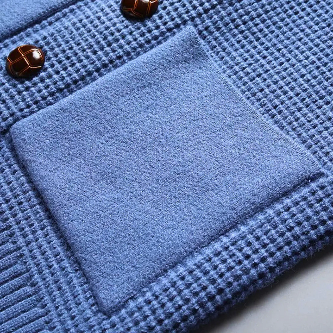 LS | Men’s Ribbed Hem Vintage Cardigan Sweater