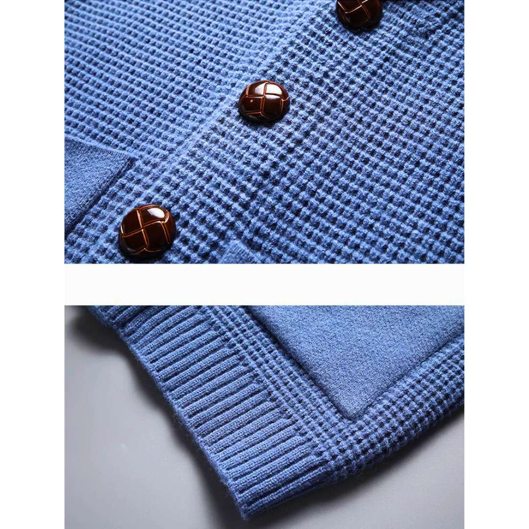 LS | Men’s Ribbed Hem Vintage Cardigan Sweater