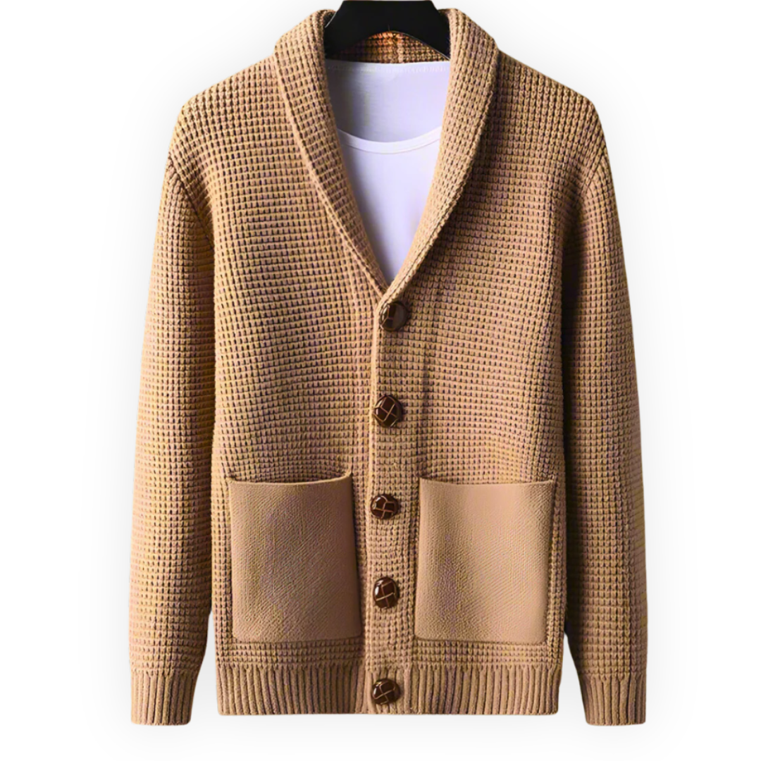 LS | Men’s Ribbed Hem Vintage Cardigan Sweater