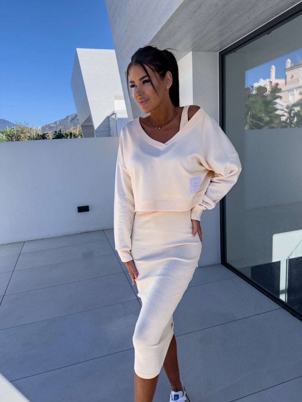 LS | Women 2 In 1 Midi Dress Lion Style