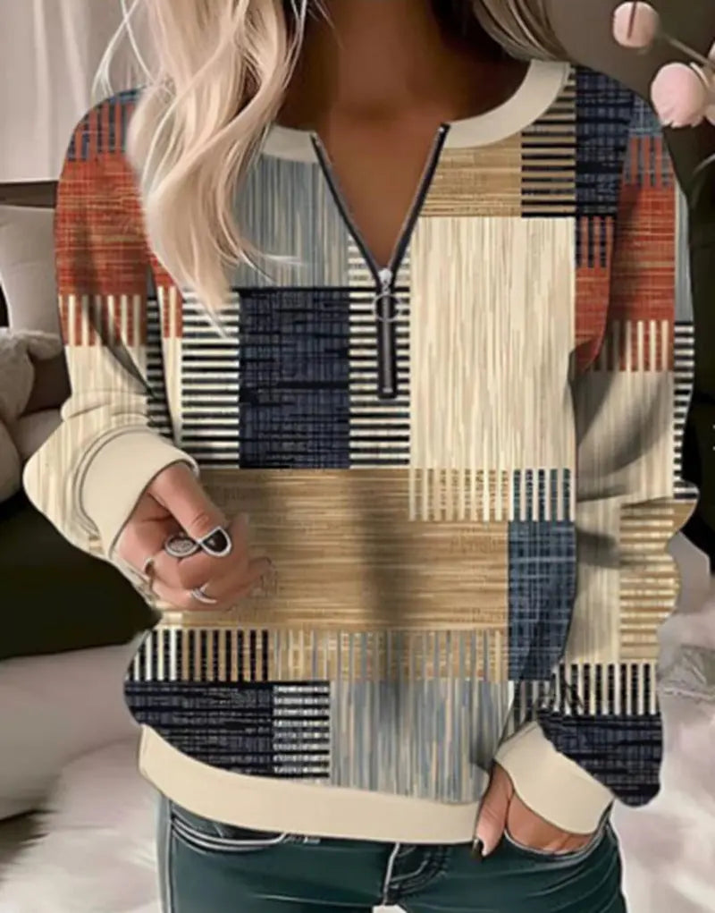LS | Women Abstract Patchwork Top Artisio