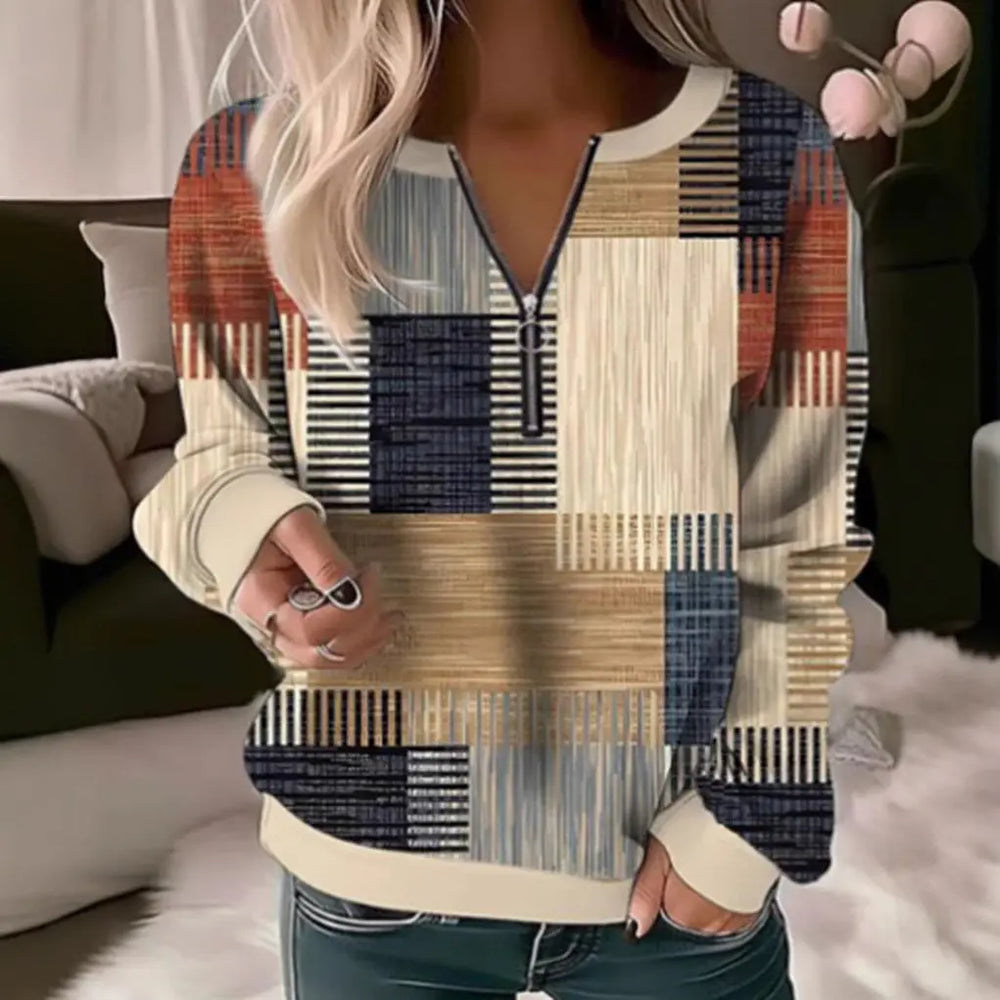 LS | Women Abstract Patchwork Top Artisio